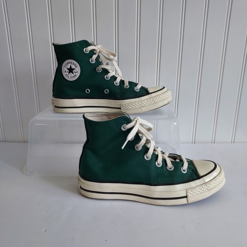 Converse Chuck 70 High Top Sneakers Forest Green Canvas M 3.5 W 5.5 - Picture 5 of 9